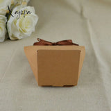 Xajzpa - Wedding Welcome Bags 25/50Pcs Blank Kraft Paper Bag White Black Candy Favor Gift Box