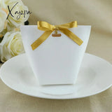 Xajzpa - Wedding Welcome Bags 25/50Pcs Blank Kraft Paper Bag White Black Candy Favor Gift Box