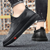 Xajzpa - Welt Stitching Outsole Mens Leisure Shoes Slip On Casual Sneakers For Man Comfortable Shoe