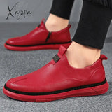 Xajzpa - Welt Stitching Outsole Mens Leisure Shoes Slip On Casual Sneakers For Man Comfortable Shoe