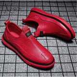 Xajzpa - Welt Stitching Outsole Mens Leisure Shoes Slip On Casual Sneakers For Man Comfortable Shoe