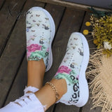 Xajzpa - White Casual Patchwork Printing Round Mesh Breathable Comfortable Out Door Shoes Shoes