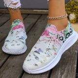 Xajzpa - White Casual Patchwork Printing Round Mesh Breathable Comfortable Out Door Shoes Shoes