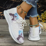 Xajzpa - White Casual Sportswear Daily Frenulum Printing Round Mesh Breathable Comfortable Out Door