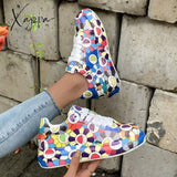 Xajzpa - White Casual Sportswear Daily Patchwork Printing Round Comfortable Out Door Sport Shoes