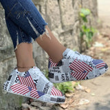 Xajzpa - White Red Casual Printing Round Comfortable Out Door Sport Running Shoes Shoes Sneakers