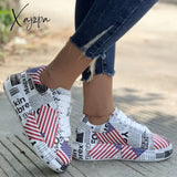Xajzpa - White Red Casual Printing Round Comfortable Out Door Sport Running Shoes Shoes Sneakers