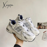 Xajzpa - White Women Platform Shoes New Chunky Sneakers For Woman Lace-Up Tenis Vulcanize Casual