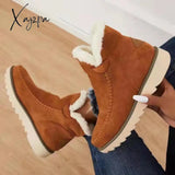 Xajzpa - Winter Boots With Plush For Women New In Anti Slip Platform Comfortable Woman Wedges Warm