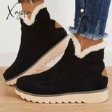Xajzpa - Winter Boots With Plush For Women New In Anti Slip Platform Comfortable Woman Wedges Warm
