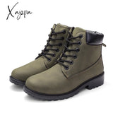 Xajzpa - Winter Boots Women Shoes Warm Plush Sneakers Snow Lace-Up Ankle Casual Woman Botas Mujer