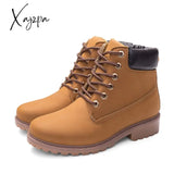 Xajzpa - Winter Boots Women Shoes Warm Plush Sneakers Snow Lace-Up Ankle Casual Woman Botas Mujer