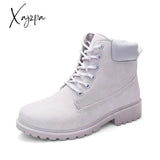 Xajzpa - Winter Boots Women Shoes Warm Plush Sneakers Snow Lace-Up Ankle Casual Woman Botas Mujer