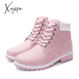 Xajzpa - Winter Boots Women Shoes Warm Plush Sneakers Snow Lace-Up Ankle Casual Woman Botas Mujer