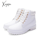 Xajzpa - Winter Boots Women Shoes Warm Plush Sneakers Snow Lace-Up Ankle Casual Woman Botas Mujer