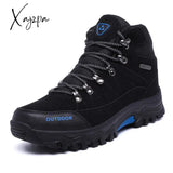 Xajzpa Winter Men’s Hiking Shoes Waterproof Outdoor Men Boots Trekking Sport High Top Mountain