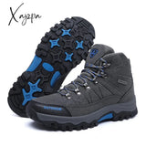 Xajzpa Winter Men’s Hiking Shoes Waterproof Outdoor Men Boots Trekking Sport High Top Mountain