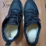 Xajzpa - Winter Shoes For Men Leather Warm Thick Sole Safety Wear-Resistant Outdoor Sports Mens