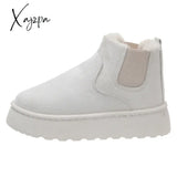 Xajzpa - Winter Women Snow Boots Plush Warm Non Slip Waterproof Ladies Flats Sneakers Casual On