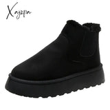 Xajzpa - Winter Women Snow Boots Plush Warm Non Slip Waterproof Ladies Flats Sneakers Casual On