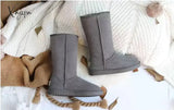 Xajzpa - Winter Women’s Knee-High Sheepskin Snow Boots Size 43 44 Natural Real Wool Sheep Fur