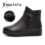 Xajzpa - Woman Ankle Boots Warm Plush Wedge Boots For Women Casual Shoes Non-Slip Waterproof