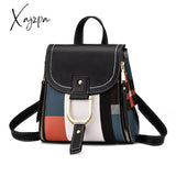 Xajzpa - Woman Fashion Backpack Female Pu Leather Plaid Small Shoulder Bag For Women Casual Travel