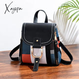 Xajzpa - Woman Fashion Backpack Female Pu Leather Plaid Small Shoulder Bag For Women Casual Travel