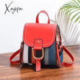 Xajzpa - Woman Fashion Backpack Female Pu Leather Plaid Small Shoulder Bag For Women Casual Travel