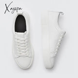 Xajzpa - Woman Spring Summer England Style Fashion Genuine Leather Sneakers Female Casual Solid