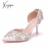 Xajzpa - Woman’s High Heels Female Single Sandals Gold Elegant 7Cm Pointed Toe Stiletto Bride