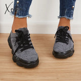 Xajzpa - Women Athletic Sneakers Running Shoes Breathable Knit Walking