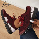 Xajzpa - Women Athletic Sneakers Running Shoes Breathable Knit Walking