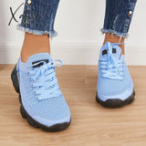 Xajzpa - Women Athletic Sneakers Running Shoes Breathable Knit Walking