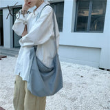 Xajzpa - Women Bag Canvas Student Black Ins Versatile Vb Fashion Messenger Japanese Harajuku Single