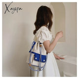 Xajzpa - Women Bag Fashion Shoulder Japanes Style Drawstring Bucket Canvas Lady Handbag Messenger