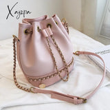 Xajzpa - Women Bag Pu Leather Shoulder Fashion Chain Bucket Bolsa Feminina Luxury Handbags Bags