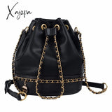 Xajzpa - Women Bag Pu Leather Shoulder Fashion Chain Bucket Bolsa Feminina Luxury Handbags Bags