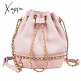 Xajzpa - Women Bag Pu Leather Shoulder Fashion Chain Bucket Bolsa Feminina Luxury Handbags Bags