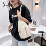 Xajzpa - Women Bag Retro Fashion Female New Trend Messenger Simple Girl Chest Lady Shoulder Pure