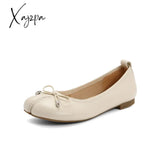 Xajzpa - Women Belle Wobow Tie Tabi Ballerina Flats Beige / Eu 34 | Us 4