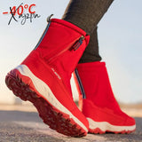 Xajzpa - Women Boots Non-Slip Waterproof Winter Ankle Snow Platform Shoes With Thick Fur Botas