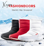 Xajzpa - Women Boots Non-Slip Waterproof Winter Ankle Snow Platform Shoes With Thick Fur Botas