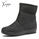 Xajzpa - Women Boots Non-Slip Waterproof Winter Ankle Snow Platform Shoes With Thick Fur Botas