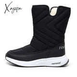 Xajzpa - Women Boots Non-Slip Waterproof Winter Ankle Snow Platform Shoes With Thick Fur Botas