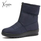 Xajzpa - Women Boots Non-Slip Waterproof Winter Ankle Snow Platform Shoes With Thick Fur Botas