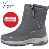 Xajzpa - Women Boots Non-Slip Waterproof Winter Ankle Snow Platform Shoes With Thick Fur Botas