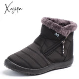 Xajzpa - Women Boots Waterproof Snow Female Plush Winter Warm Ankle Boots Shoes Casual Shoes Plus