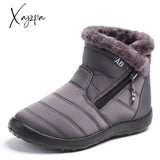 Xajzpa - Women Boots Waterproof Snow Female Plush Winter Warm Ankle Boots Shoes Casual Shoes Plus