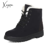 Xajzpa - Women Boots Winter Ankle For Shoes Female Snow Botas Mujer Warm Plush Woman Plus Size 44